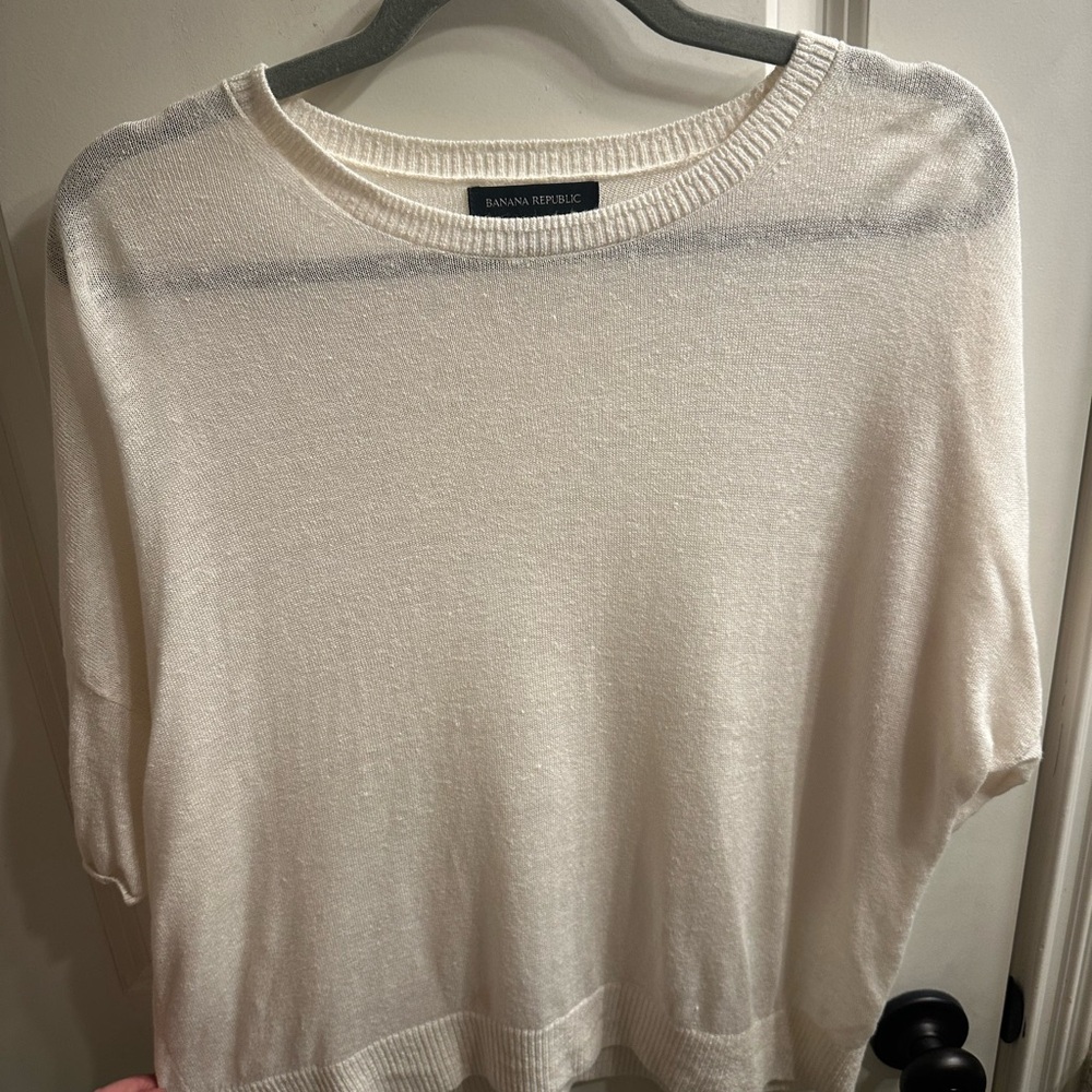 Banana Republic Cream Knit Top